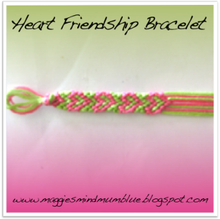 Maggie's Mind Mumbles//: Heart Pattern Friendship Bracelet