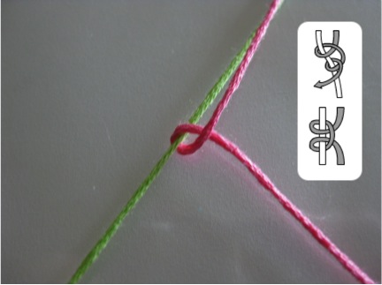 embroidery floss, heart pattern, friendship bracelet